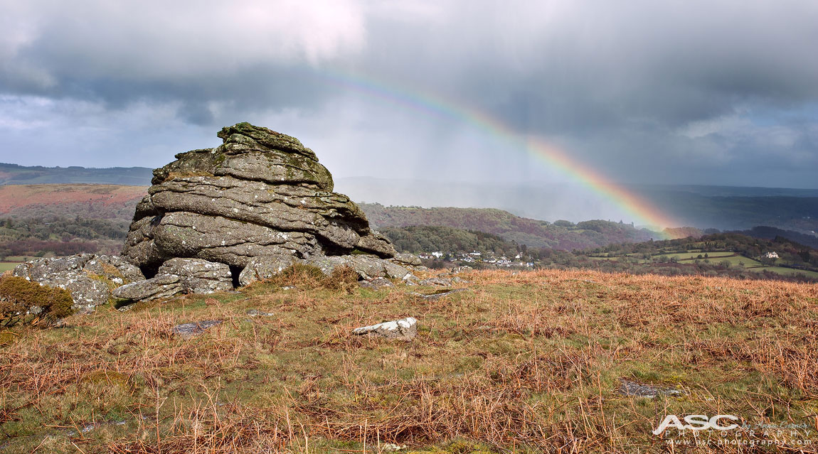 Beautiful rainbow over Hayne Down